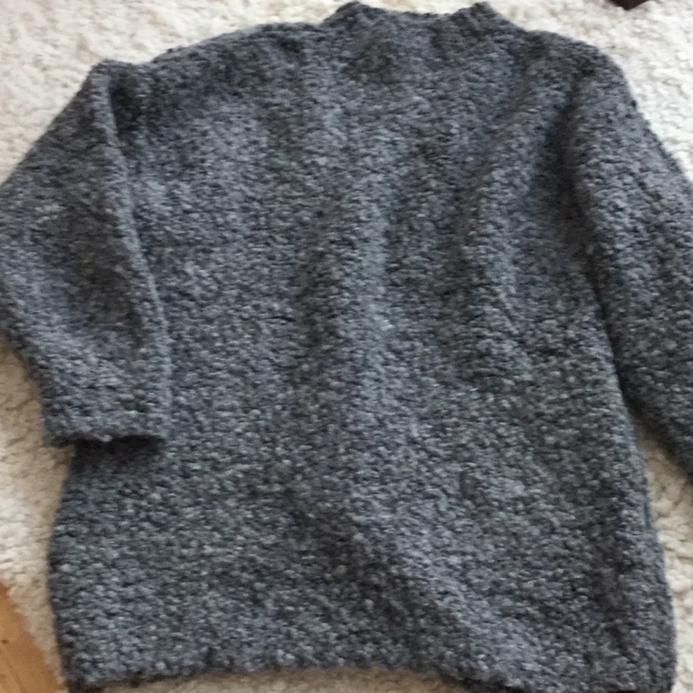 English alpaca and wool curly sweater, M